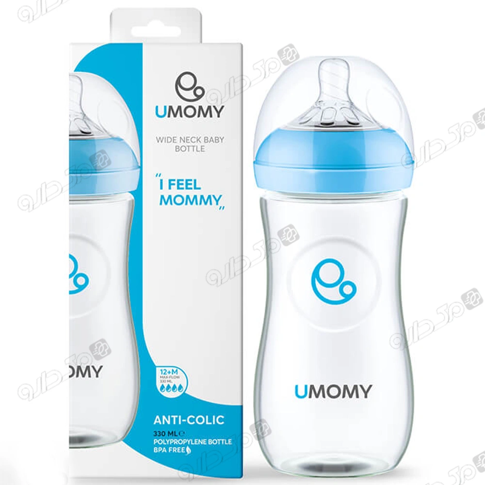 بطری شیرخوری پروپیلن  با دهانه عریض 330ml یومامی